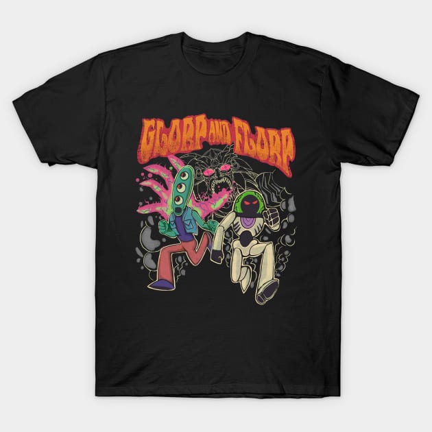 Glorp and Florp-Run Like Hell T-Shirt by Mind Reaper